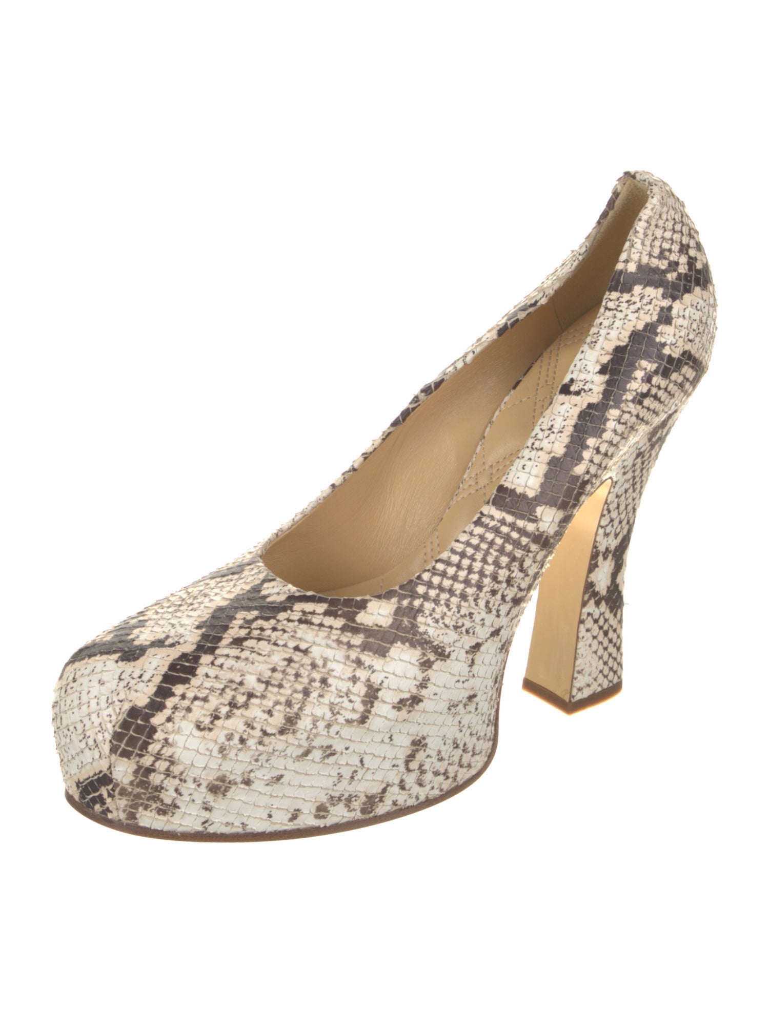 Burberry Snakeskin Animal Print Pumps